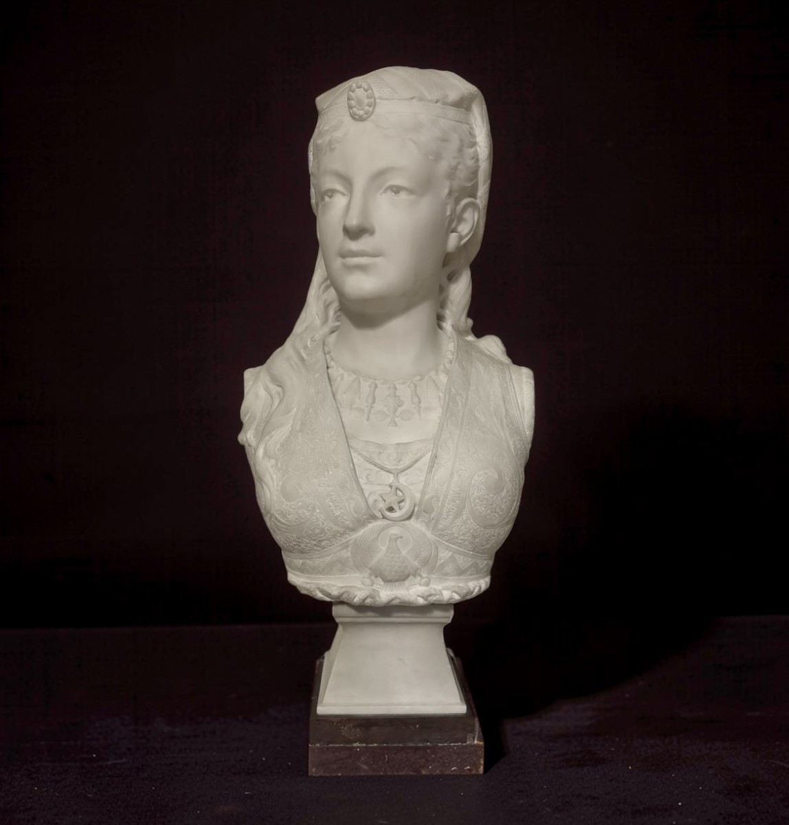 Zacharie Rimbez - 19th-century Orientalist Marble Bust Of Armida