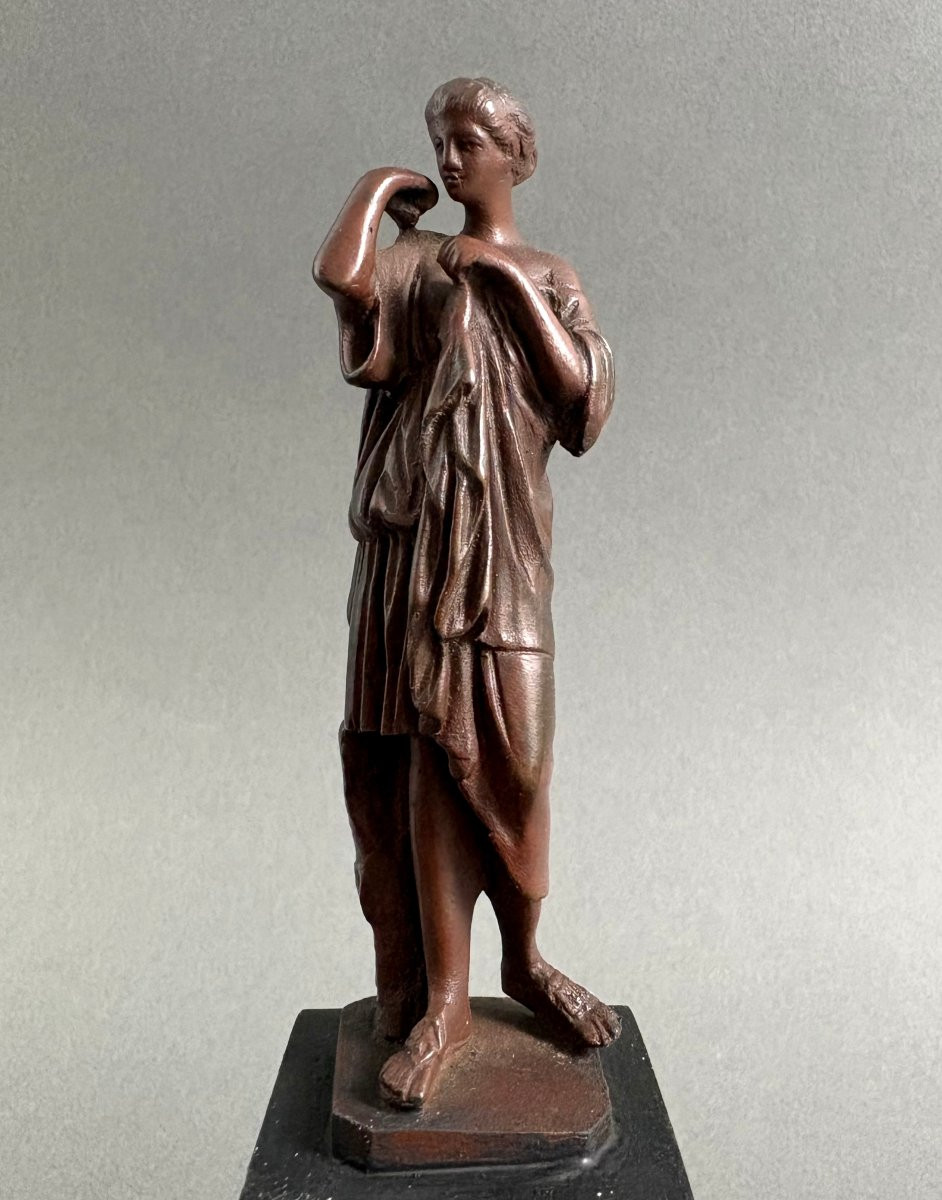 19th Pair Of Neoclassical Bronze Figurines Grand Tour Souvenirs-photo-3