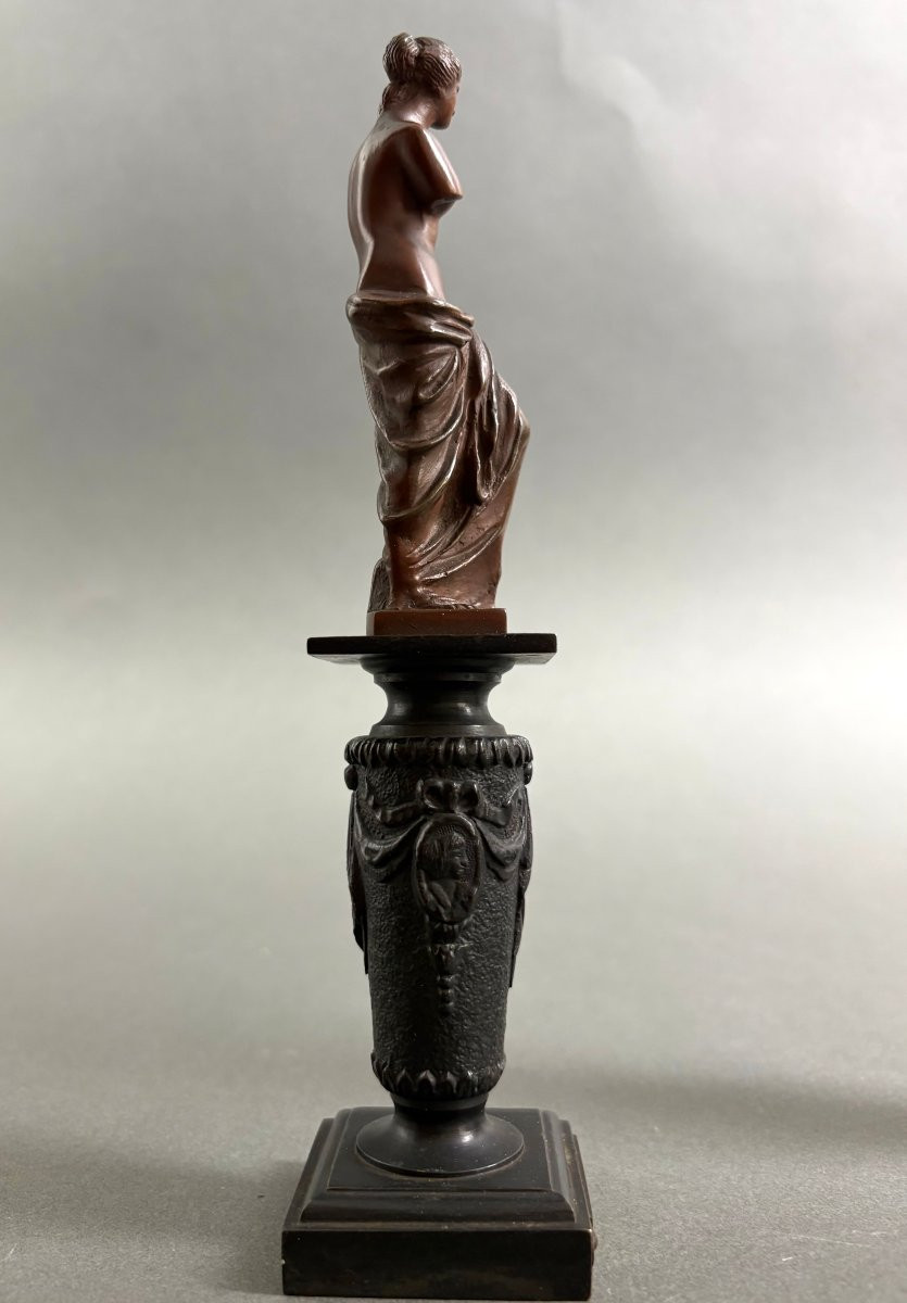 19th Pair Of Neoclassical Bronze Figurines Grand Tour Souvenirs-photo-3