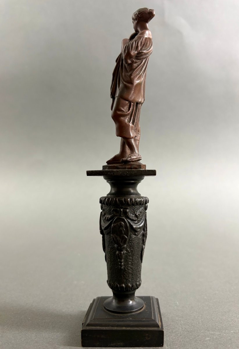 19th Pair Of Neoclassical Bronze Figurines Grand Tour Souvenirs-photo-6