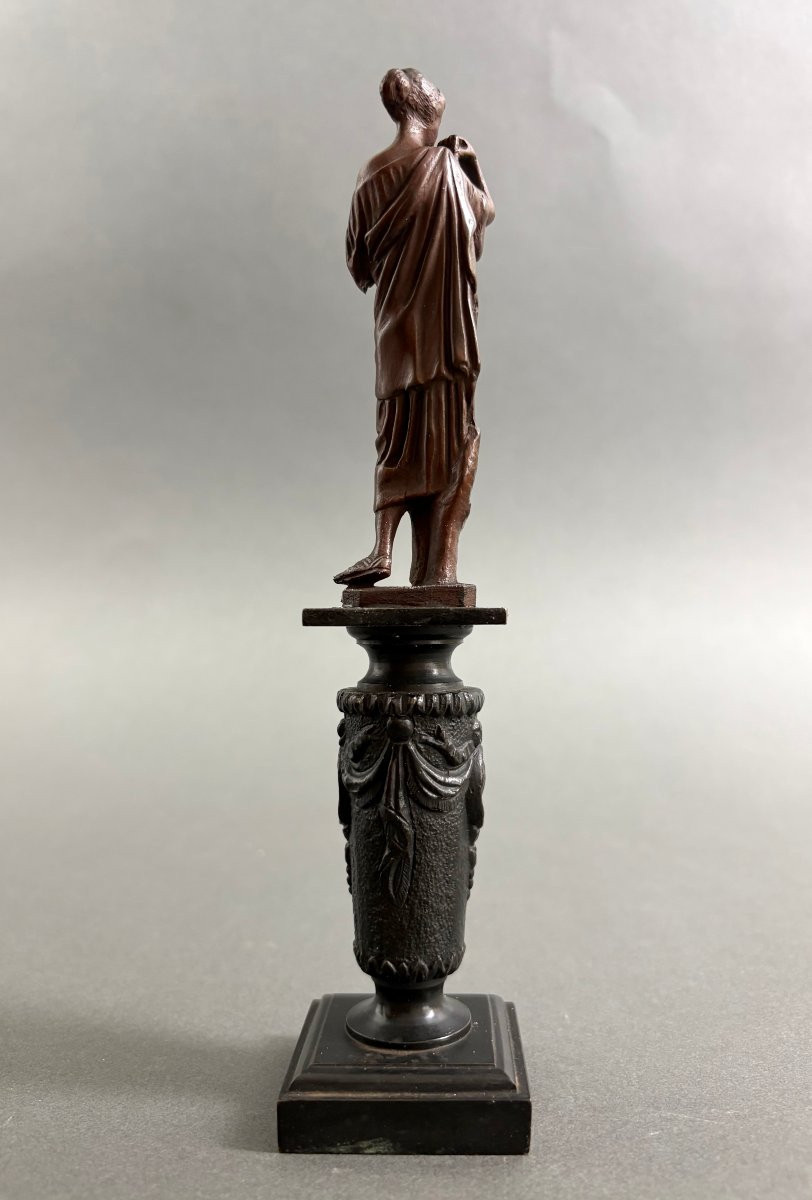 19th Pair Of Neoclassical Bronze Figurines Grand Tour Souvenirs-photo-7