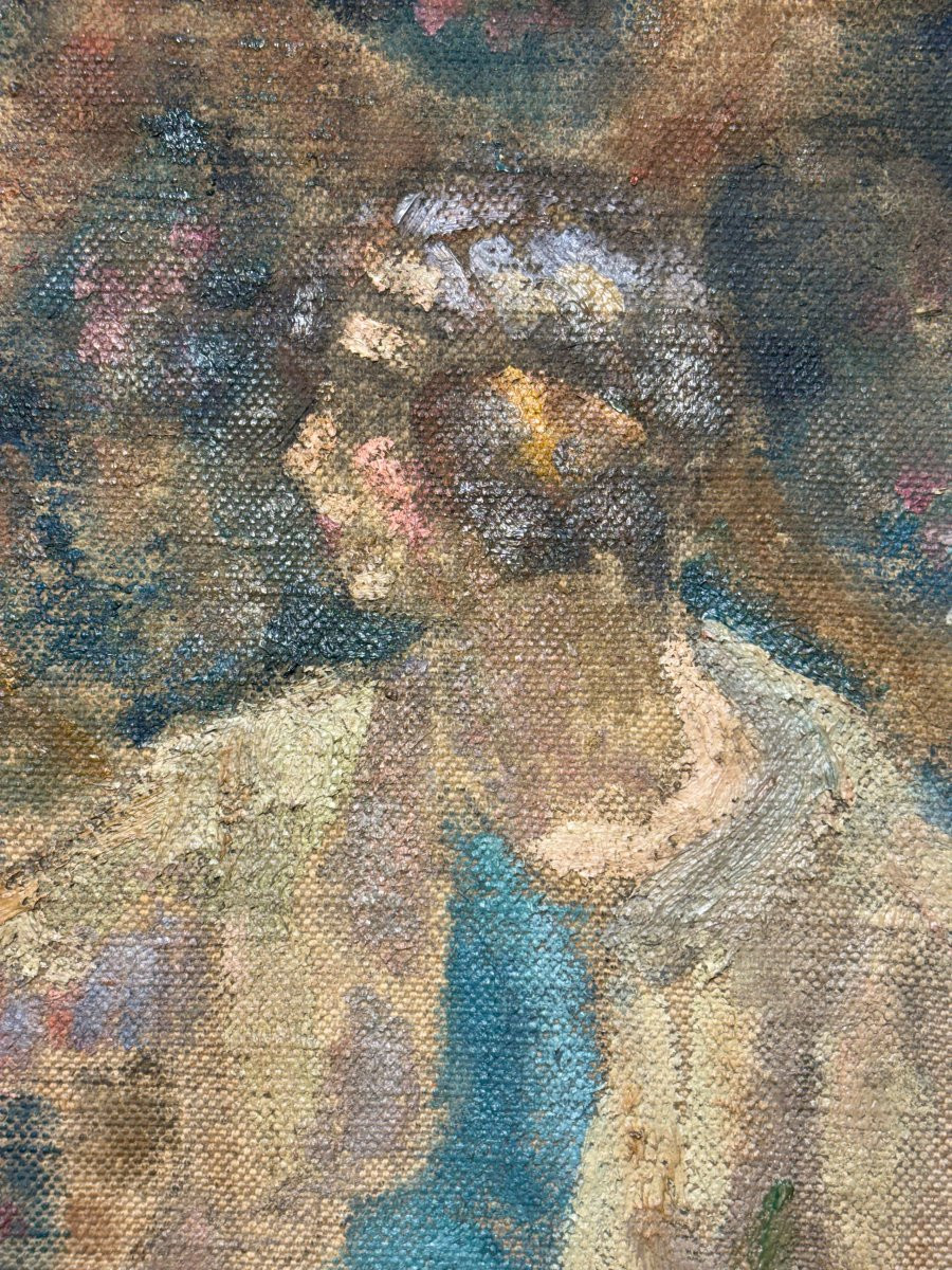 Joseph Lépine (1867-1943) Post-impressionnisme Française "Peintre à Montmartre"-photo-3