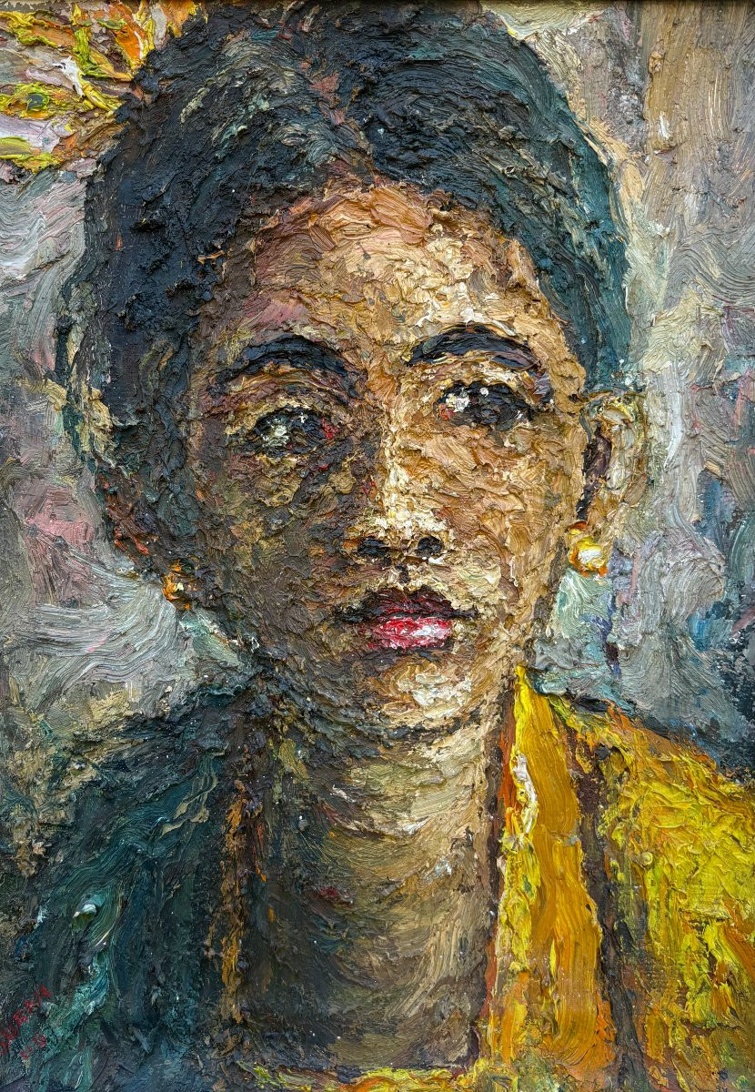 Portrait Of A Girl: Balinese Naïve Art By The Colorist Ngurah Kk-photo-2