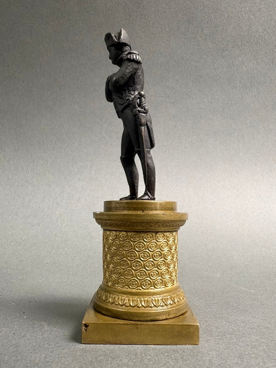 Napoléon Bonaparte Sculpture Miniature en Bronze 1er Empire-photo-2