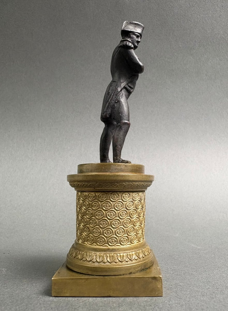 Napoléon Bonaparte Sculpture Miniature en Bronze 1er Empire-photo-4