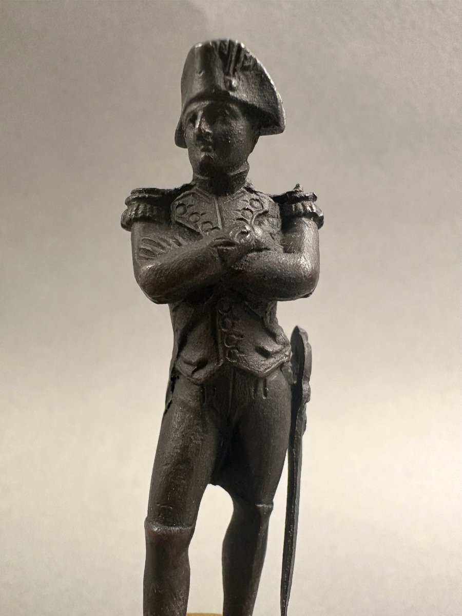 Napoléon Bonaparte Sculpture Miniature en Bronze 1er Empire-photo-2