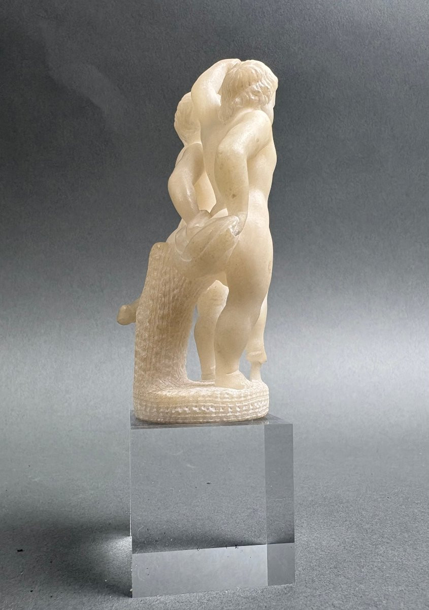 Sculpture de style Renaissance en Albâtre "Putti Danseurs" Italie 19éme-photo-3