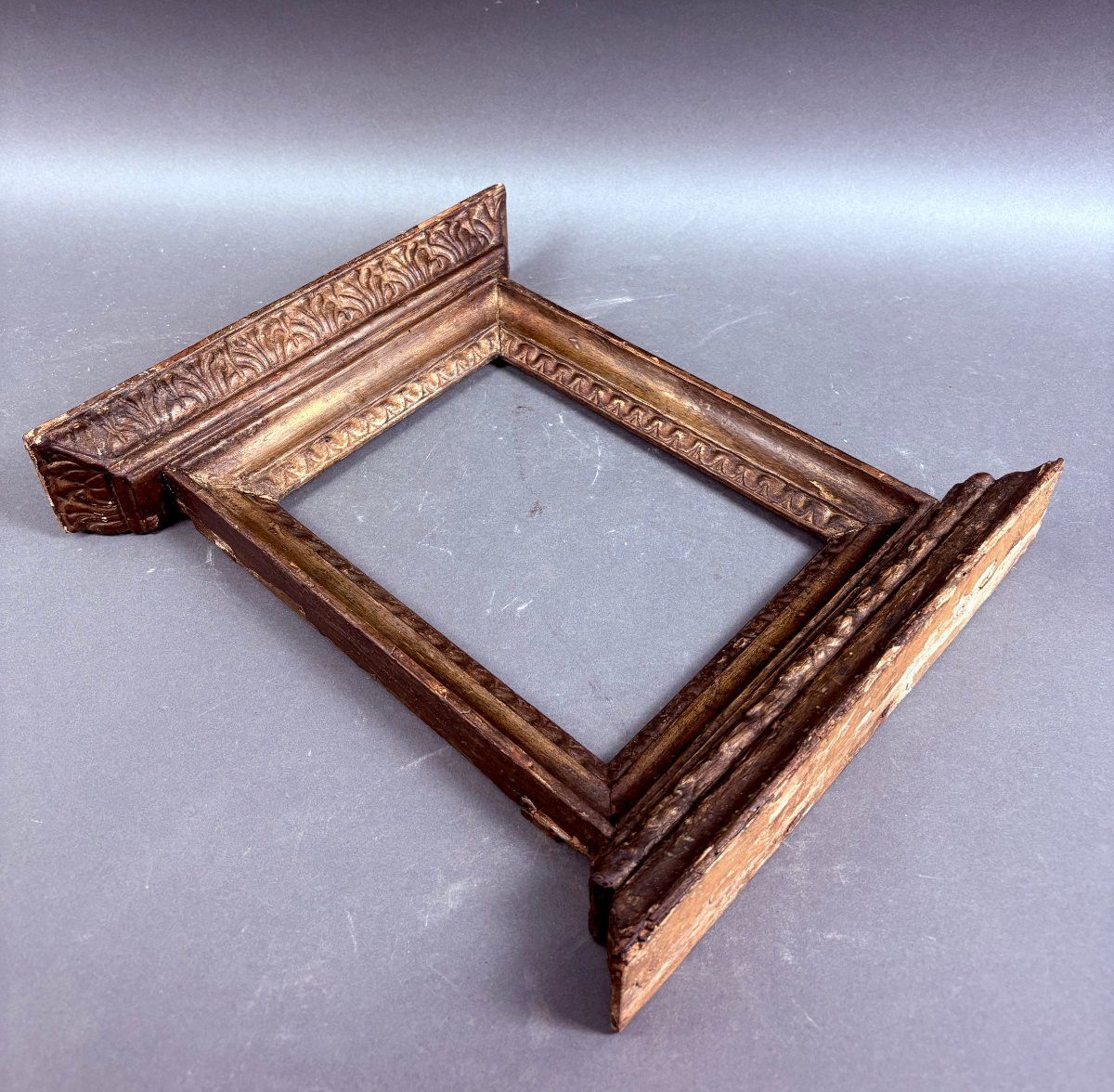18th-century Italian Tabernacle Frame In Gilded Wood-photo-4