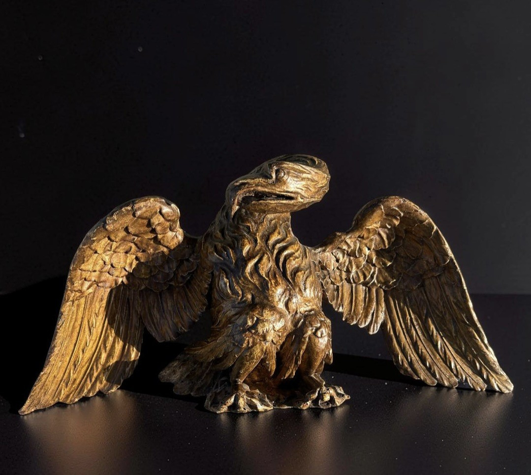 Aigle en Bois Doré Néoclassique Italie 18éme siècle