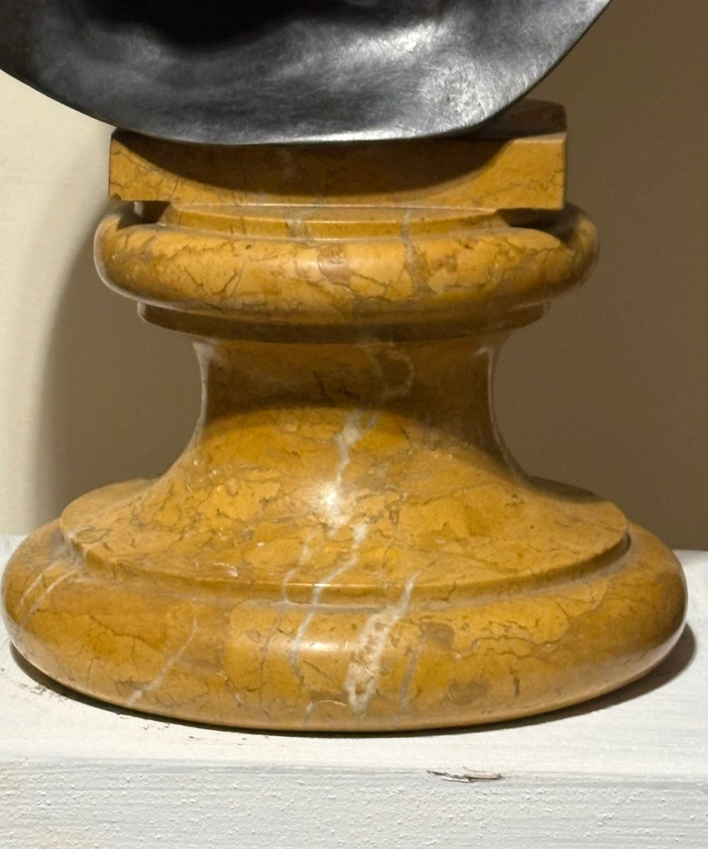  Late 18th Large Grand Tour Pseudo-seneca Bronze Head-photo-4