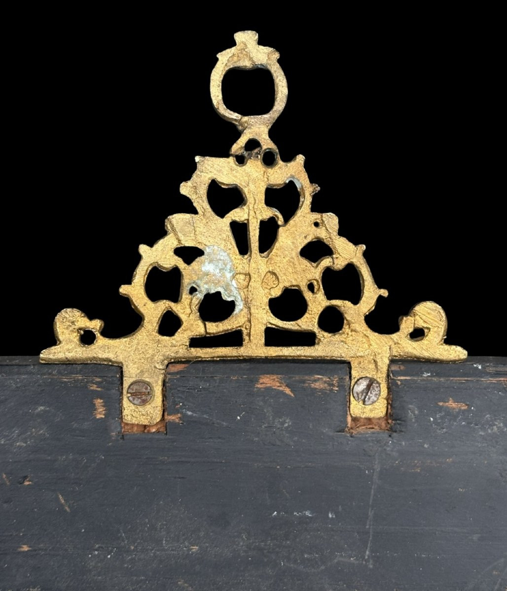 Cadre Grand Tour Marqueterie de Pierre Dure et Bronze Doré Roma 19éme-photo-4