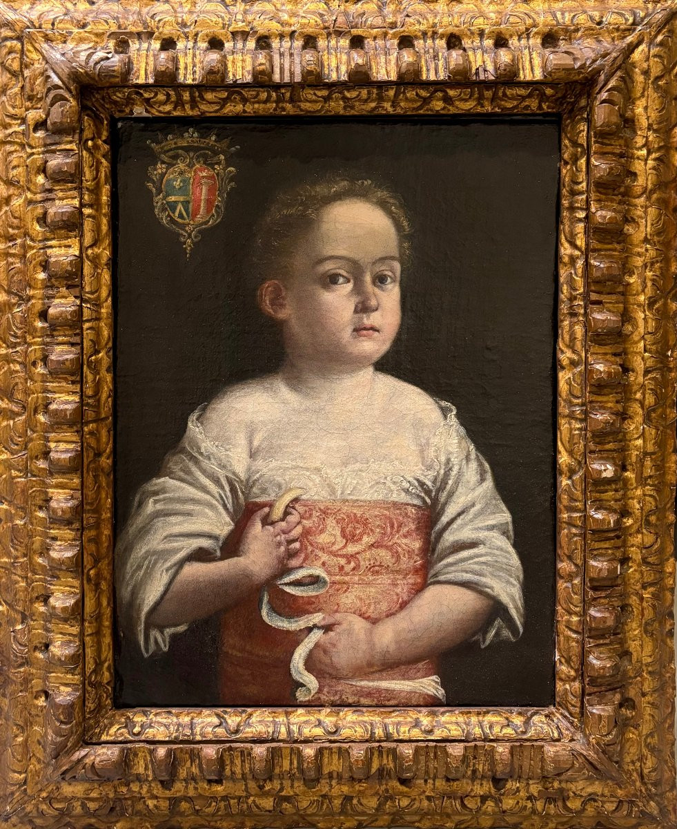 17th Portrait Of A Child From The Aldrovandi Colonna Family Emilian School-photo-3