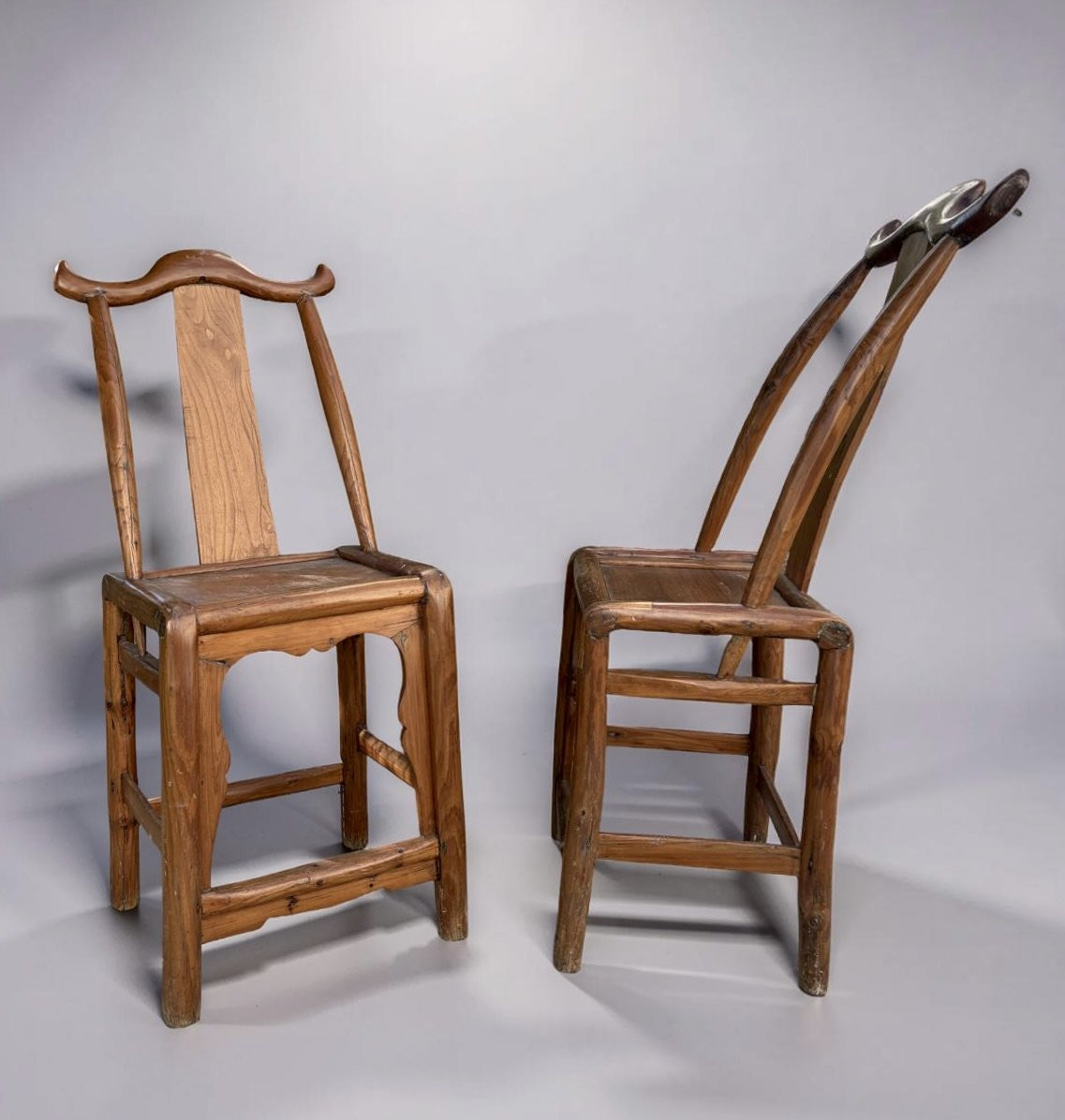 Paire de Chaises Chinois Dynastie Qing 19éme-photo-2
