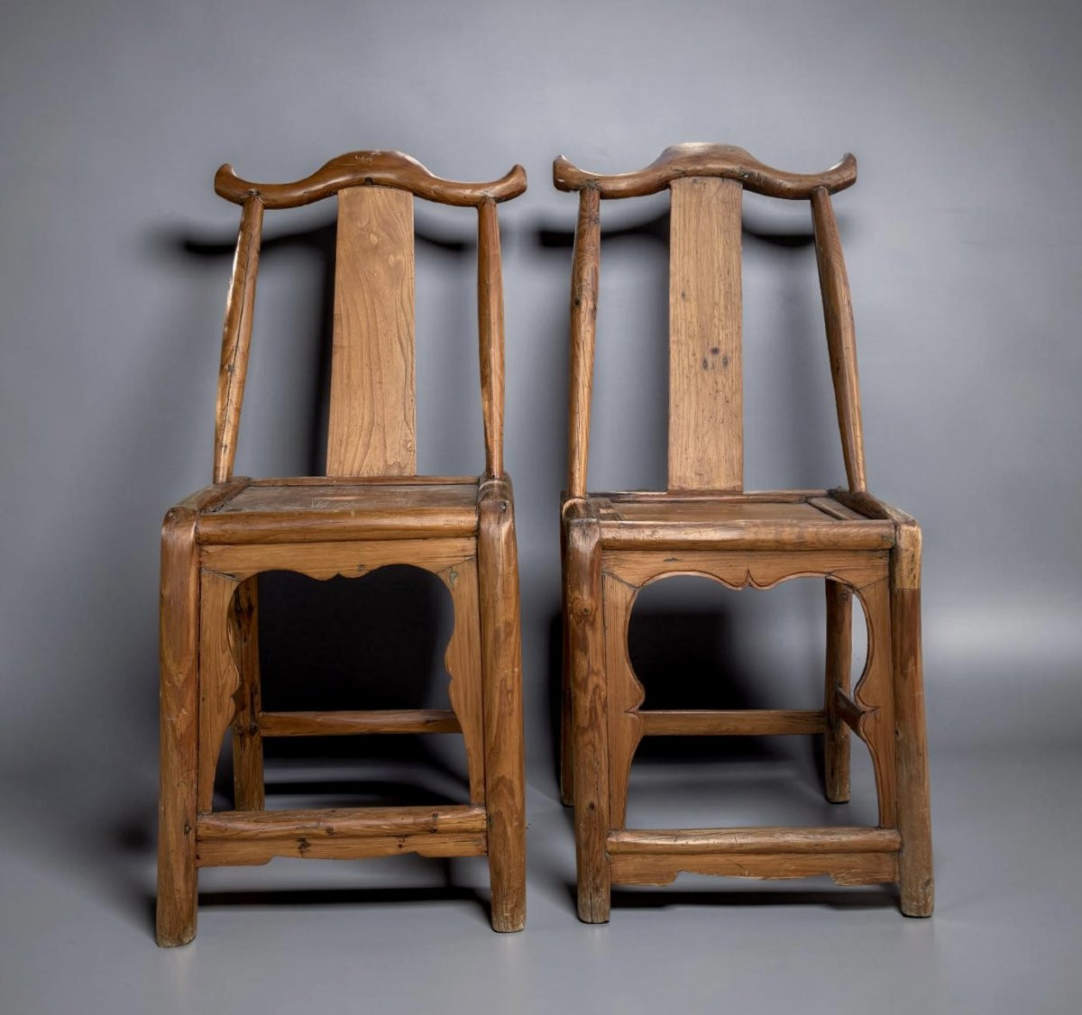 Paire de Chaises Chinois Dynastie Qing 19éme-photo-3