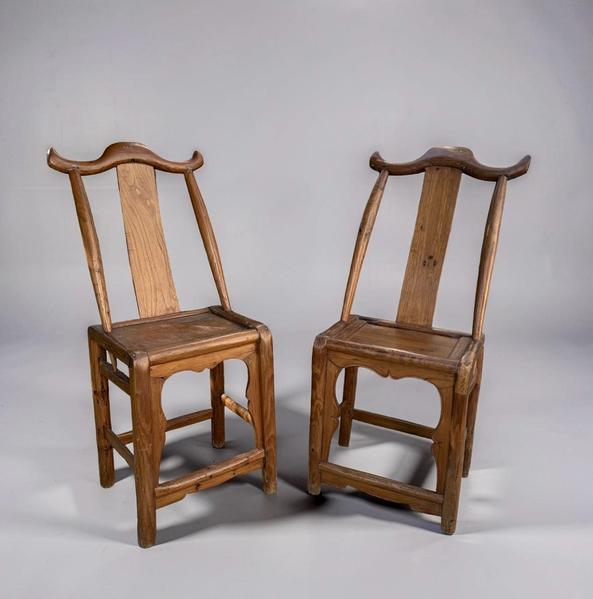 Paire de Chaises Chinois Dynastie Qing 19éme-photo-3