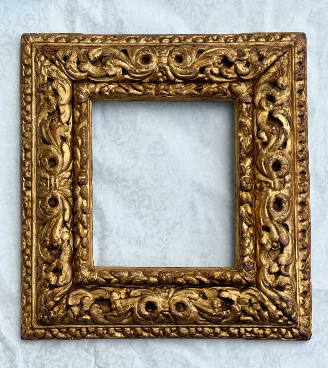 Cadre De Collection Bois Sculpté Et Doré 17éme