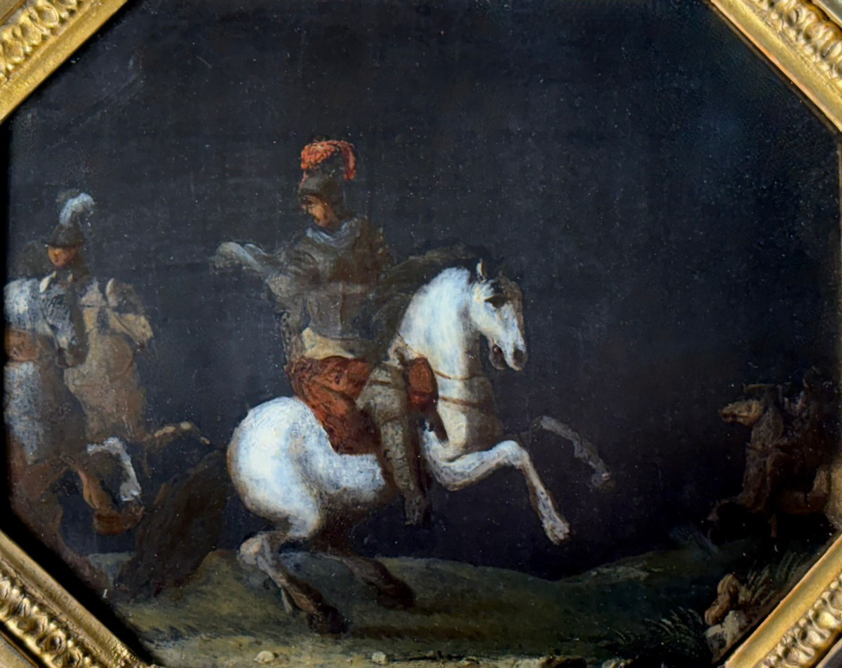 17th Battle Scene Painting On Slate