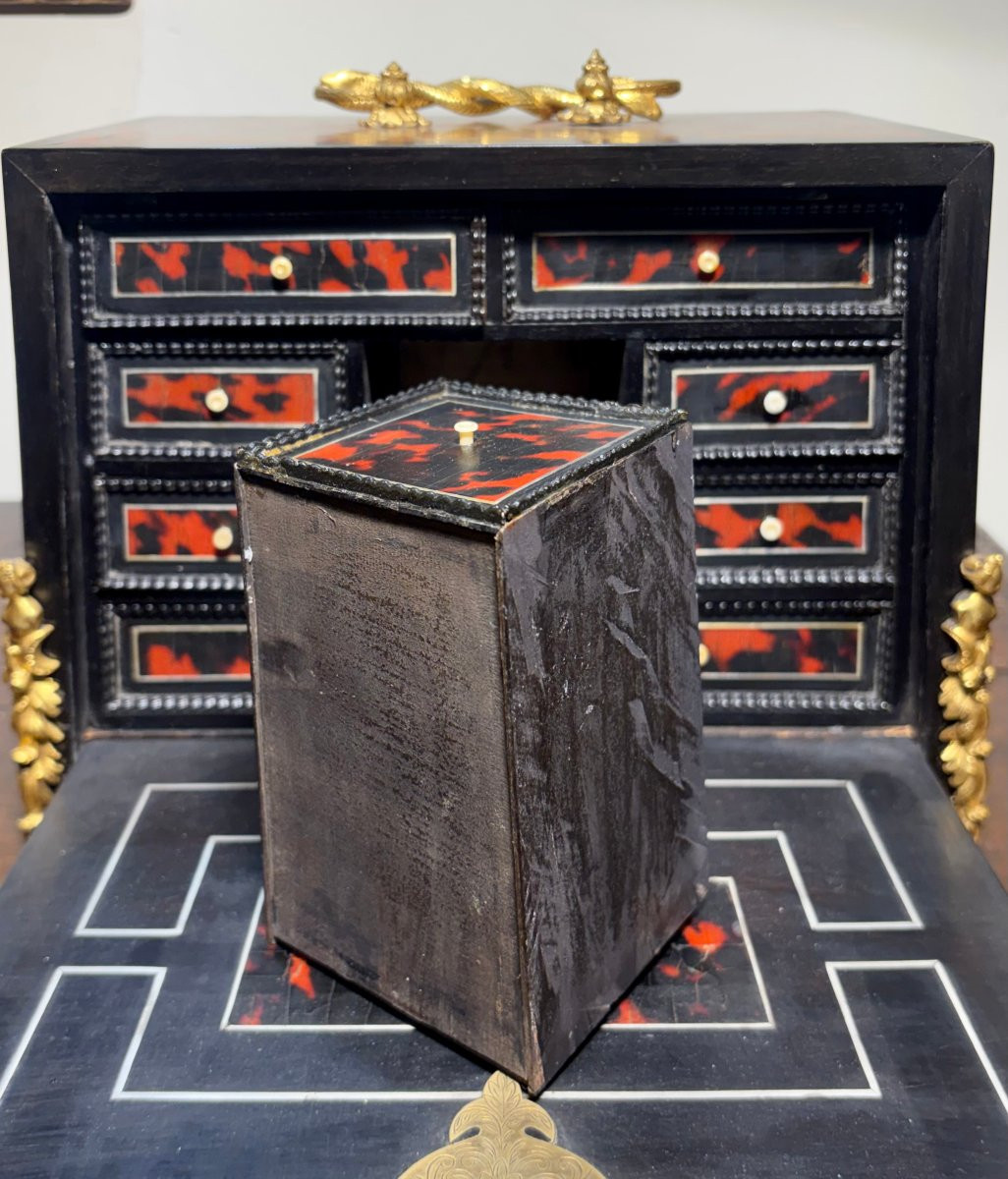 Cabinet En Marqueterie  Boulle signé "SUSSE  Frères" Napoléon III-photo-4