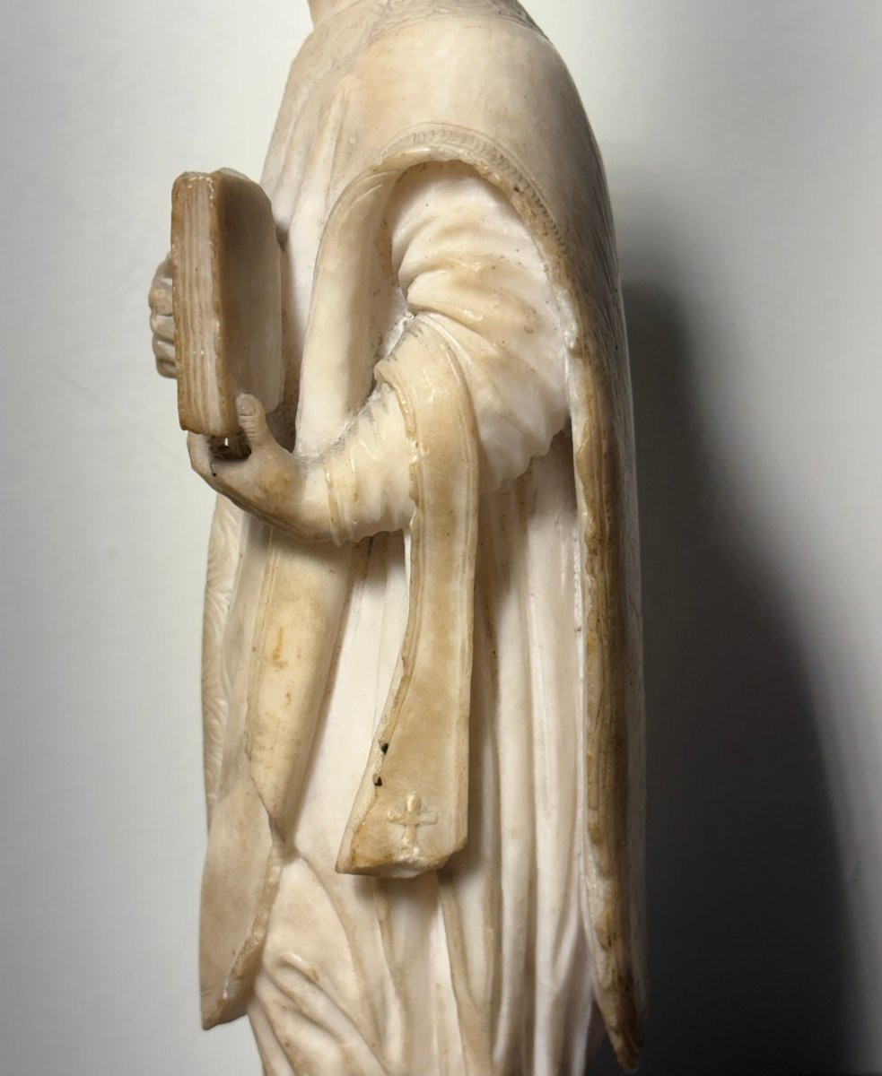 Sculpture Baroque en Albâtre Saint Ignace de Loyola Italie XVIIe siècle-photo-1