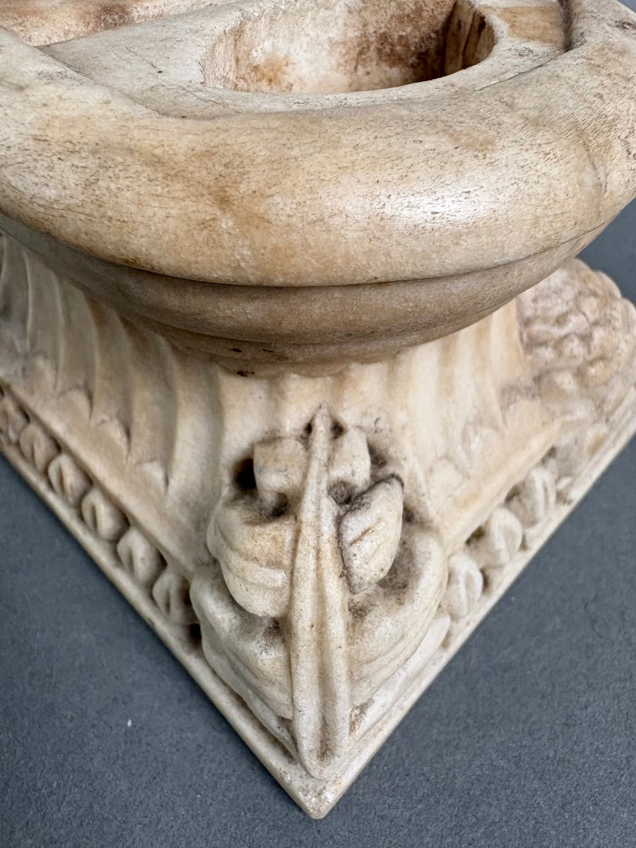 Late 18th  Grand Tour Souvenir Marble Inkwell-photo-4