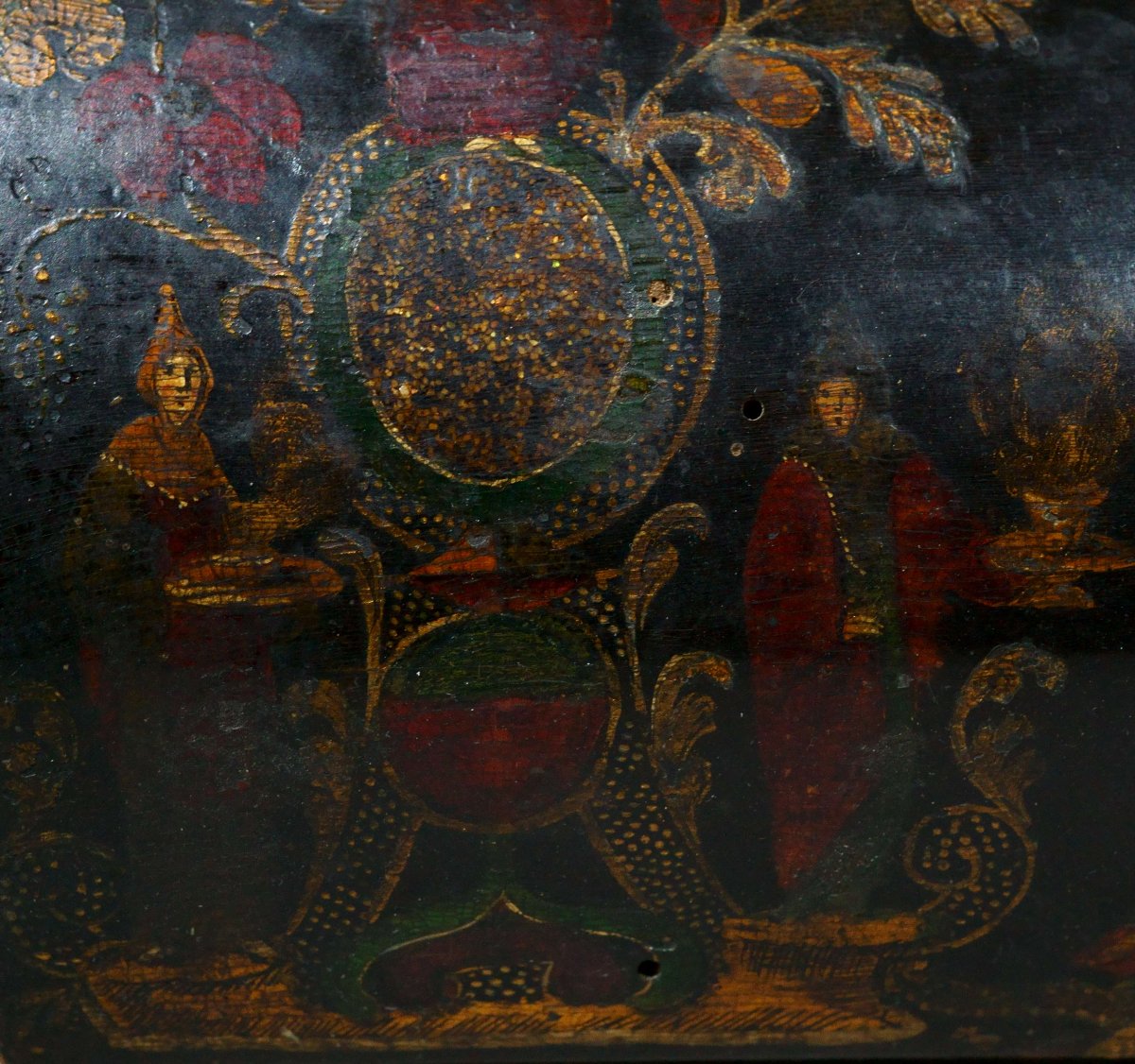 17th Lacquered And Gilded  Venetian Domed Box-photo-4