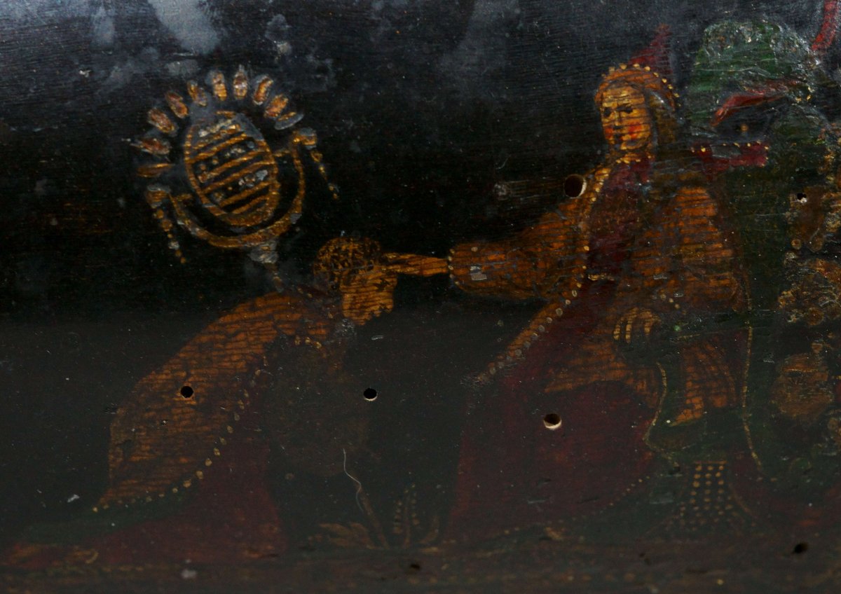 17th Lacquered And Gilded  Venetian Domed Box-photo-7