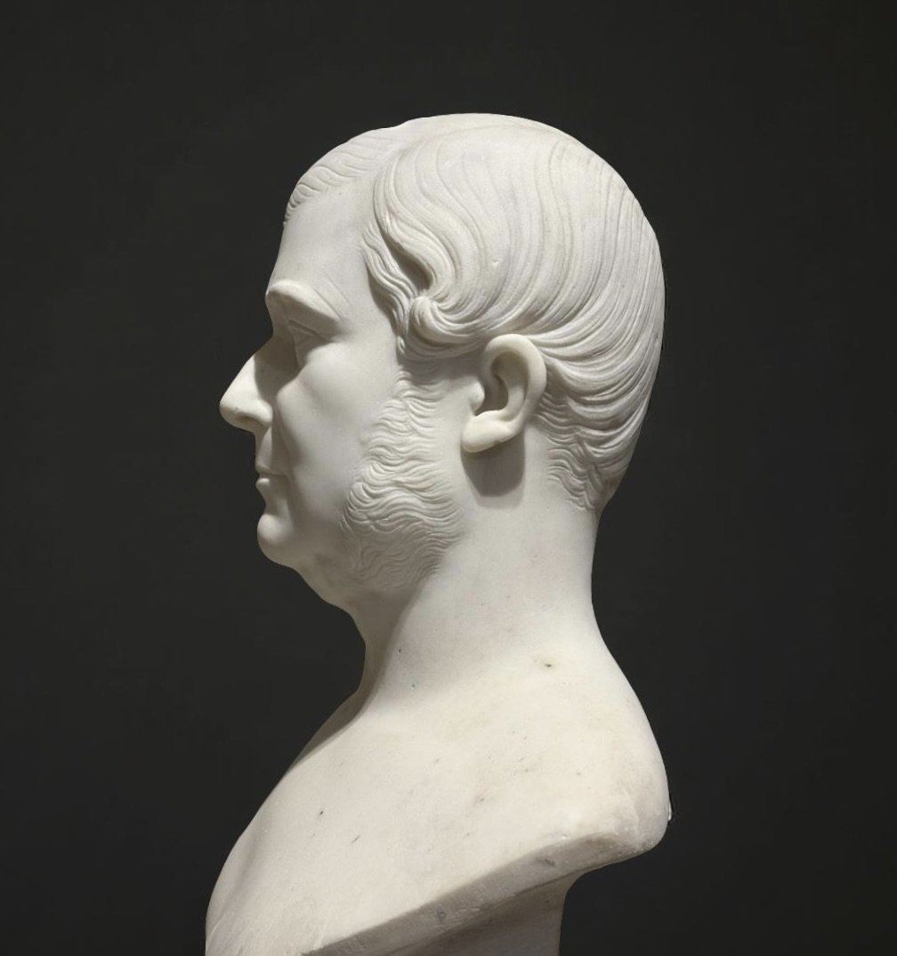 Francisque-joseph Duret (1804–1865) Marble Bust Of A Man-photo-4