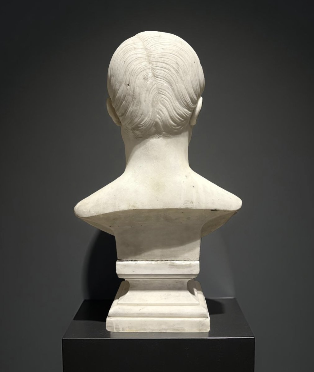 Francisque-joseph Duret (1804–1865) Marble Bust Of A Man-photo-2