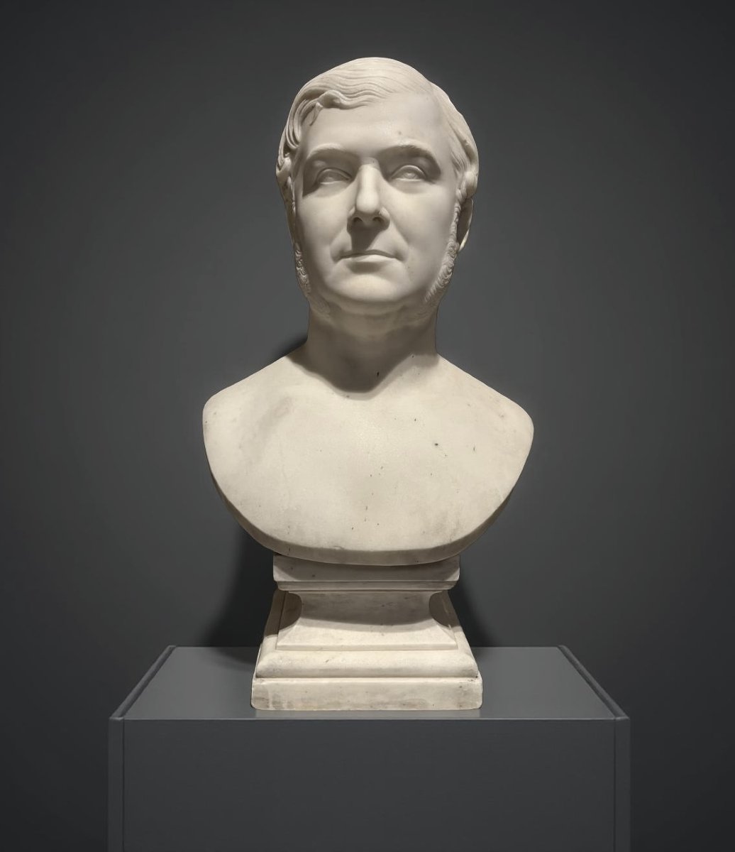 Francisque-joseph Duret (1804–1865) Marble Bust Of A Man