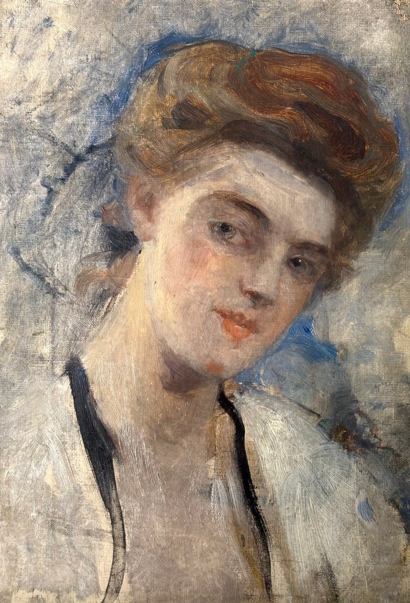 Hélène Le Roy d'Etiolles (1864–1939) Portrait Of A Girl-photo-1