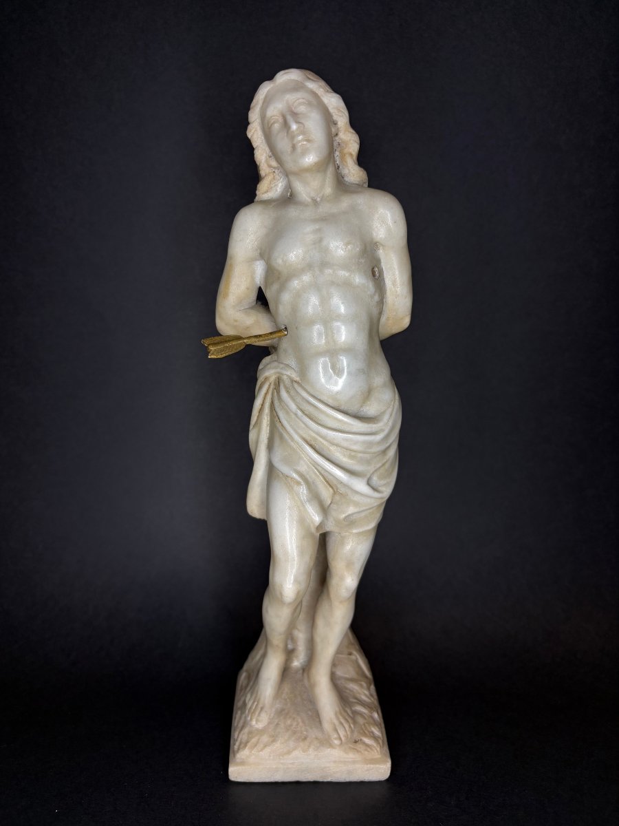 Saint Sébastien Sculpture en Marbre Italie 18éme 