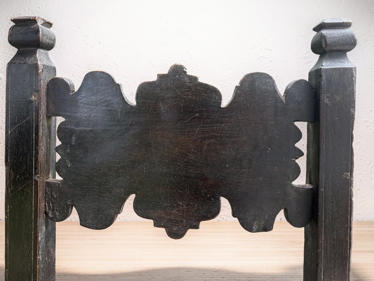 Pair Of 17th-century Lombard Fratine Chairs-photo-3