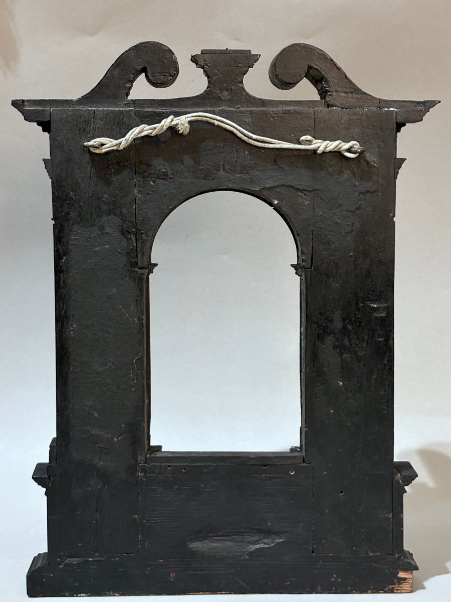 Early 17th Florentine Tabernacle-style Reliquary Frame In Ebony-photo-3