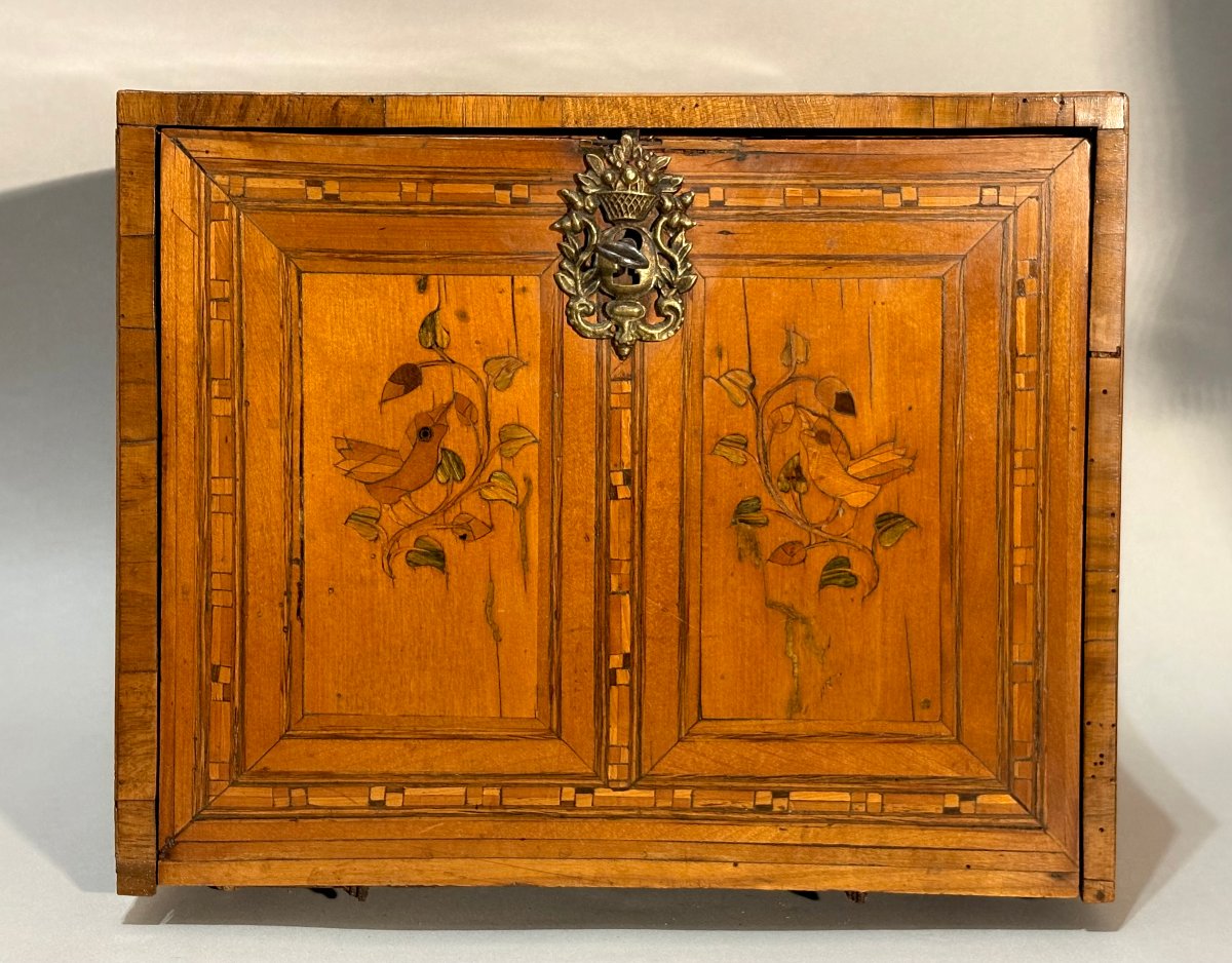 17th Inlaid Cabinet From Augsburg "wild Grass"-photo-2