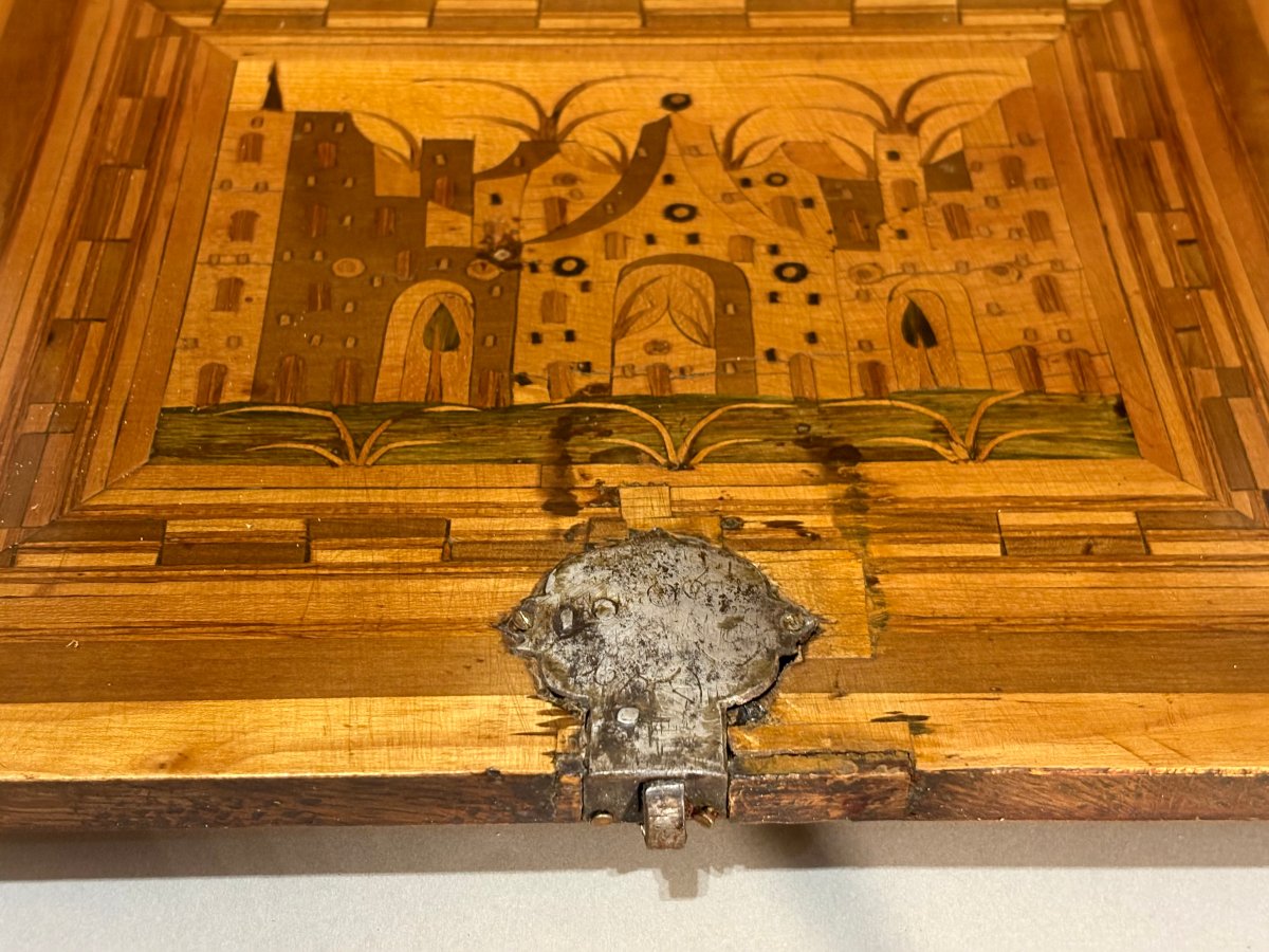 17th Inlaid Cabinet From Augsburg "wild Grass"-photo-2