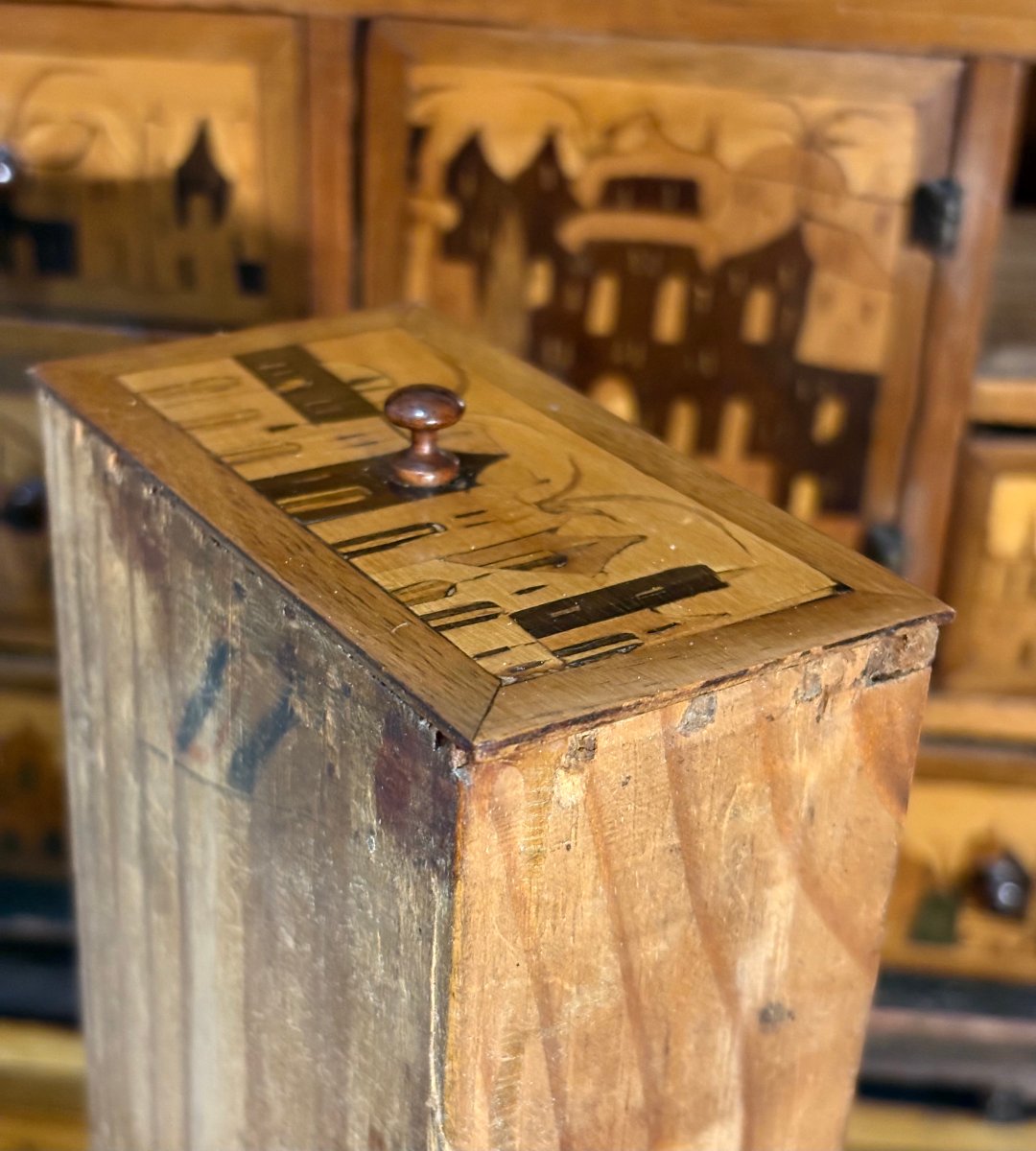 17th Inlaid Cabinet From Augsburg "wild Grass"-photo-7