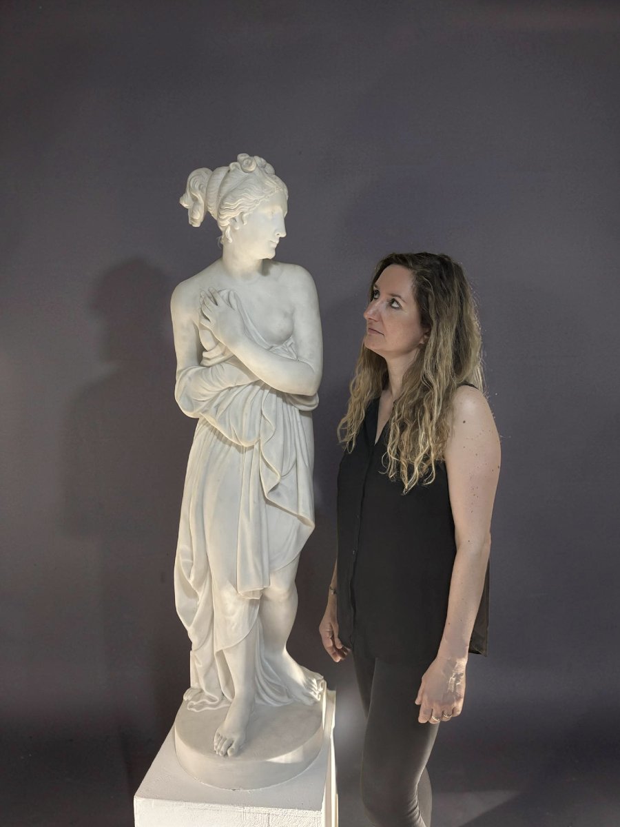 Vénus Italique Imposante Sculpture en Marbre Grand Tour vers 1840-photo-2