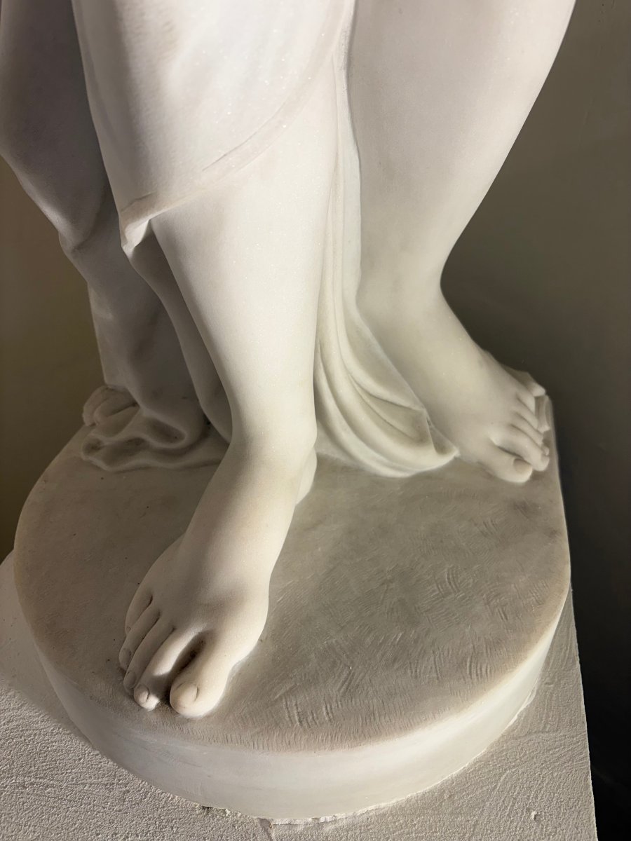 Vénus Italique Imposante Sculpture en Marbre Grand Tour vers 1840-photo-8