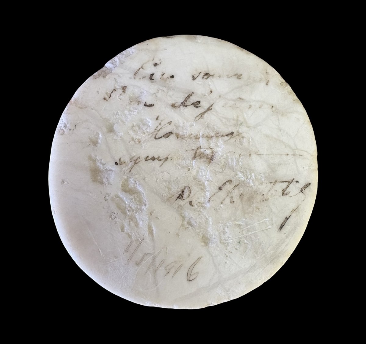 Neoclassical Marble Medallion: Grand Tour Profile, 18th Century-photo-2