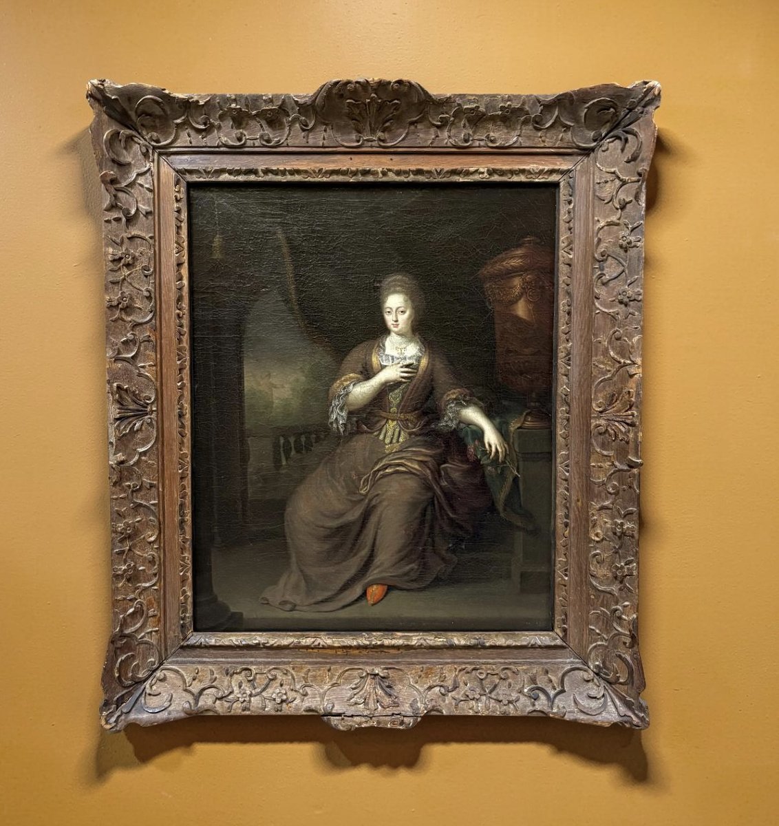 Gerard Wigmana (1673-1741) Portrait de Dame Ecole Hollandaise du 18éme-photo-2