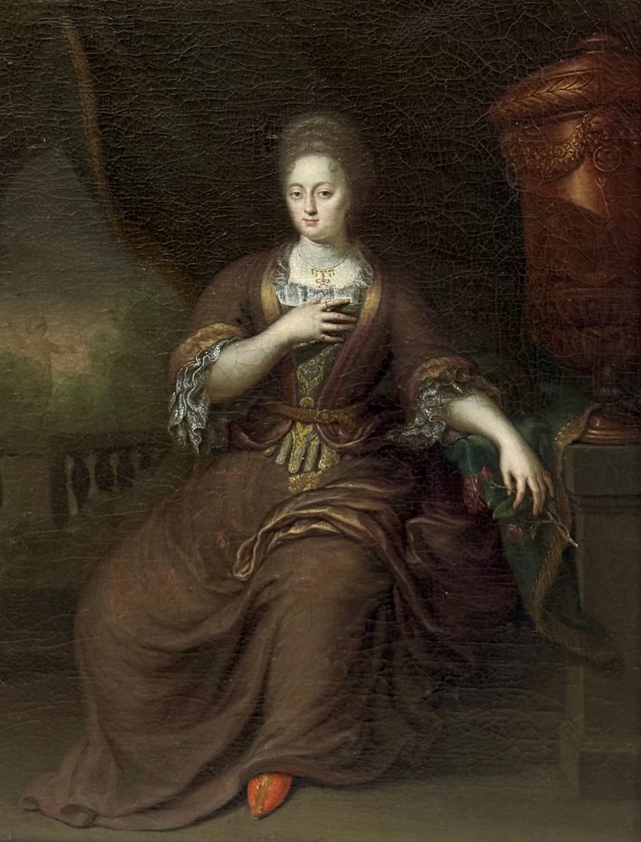 Gerard Wigmana (1673-1741) Portrait de Dame Ecole Hollandaise du 18éme-photo-3