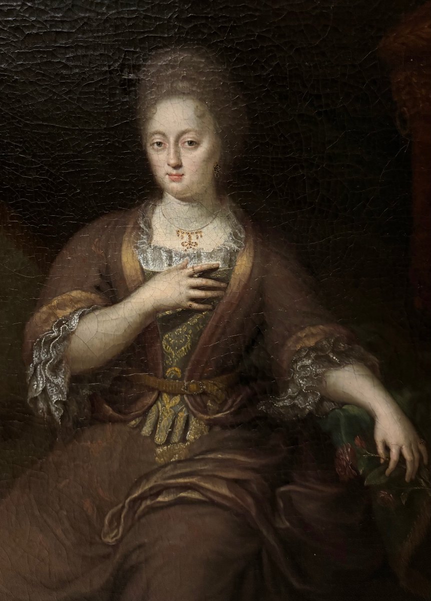Gerard Wigmana (1673-1741) Portrait de Dame Ecole Hollandaise du 18éme-photo-1
