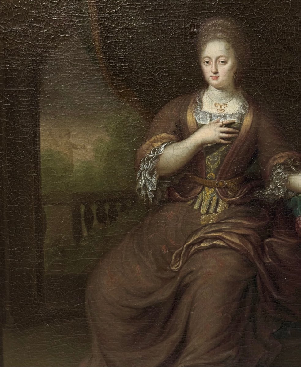Gerard Wigmana (1673-1741) Portrait de Dame Ecole Hollandaise du 18éme-photo-2