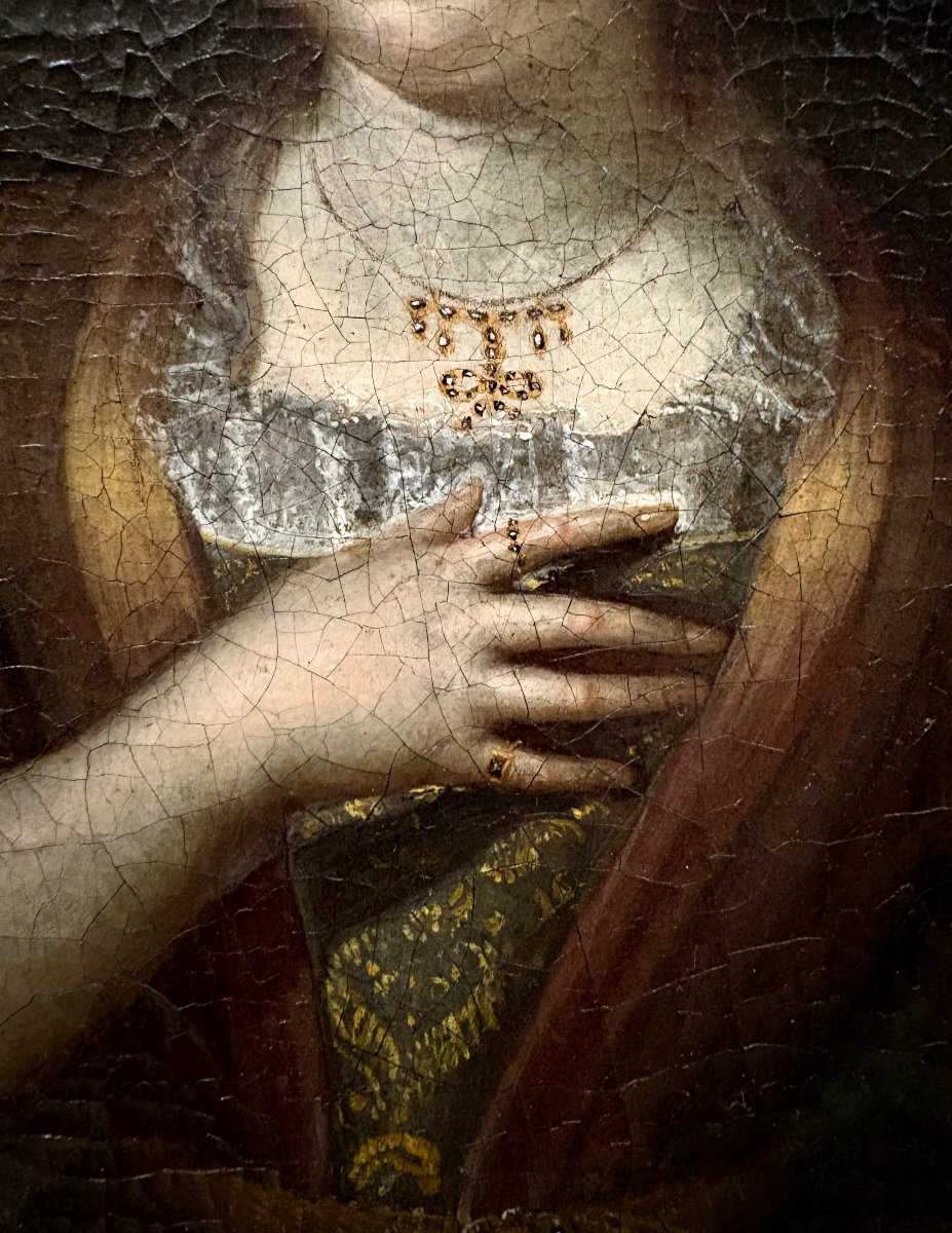 Gerard Wigmana (1673-1741) Portrait de Dame Ecole Hollandaise du 18éme-photo-5