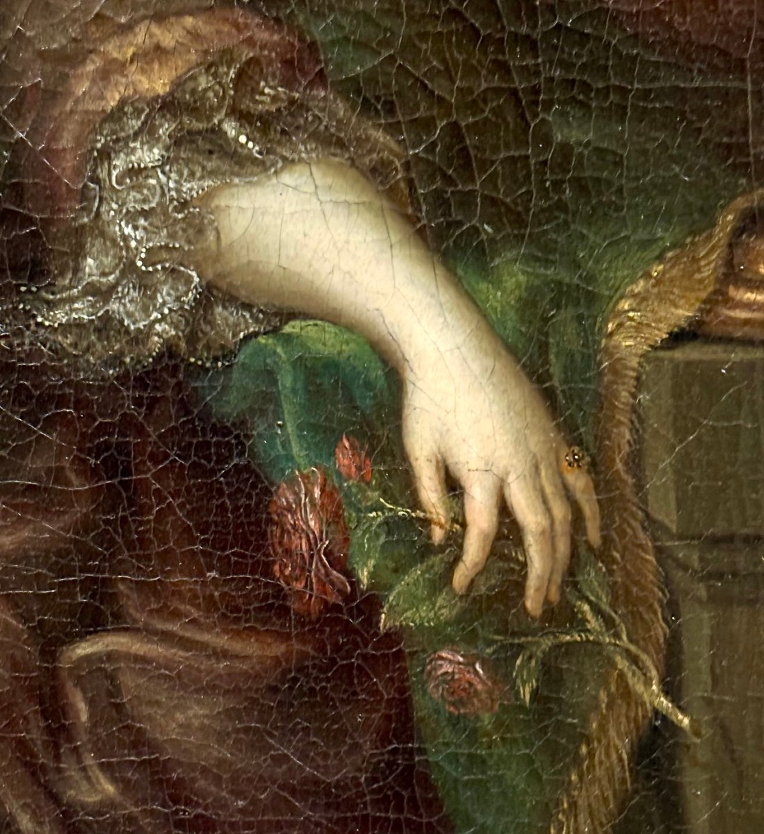 Gerard Wigmana (1673-1741) Portrait de Dame Ecole Hollandaise du 18éme-photo-6