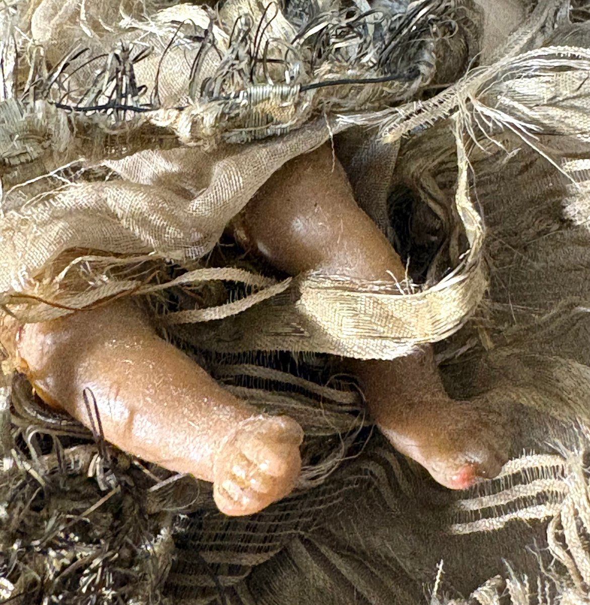 Chasse en Bois Doré contenant l'Enfant Jésus en Cire, XVIIIe siècle-photo-7