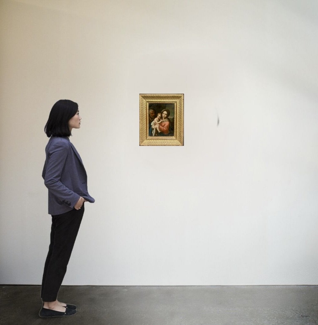 Madonna And Child, Painting Under Glass, 18th-century Italian School-photo-6