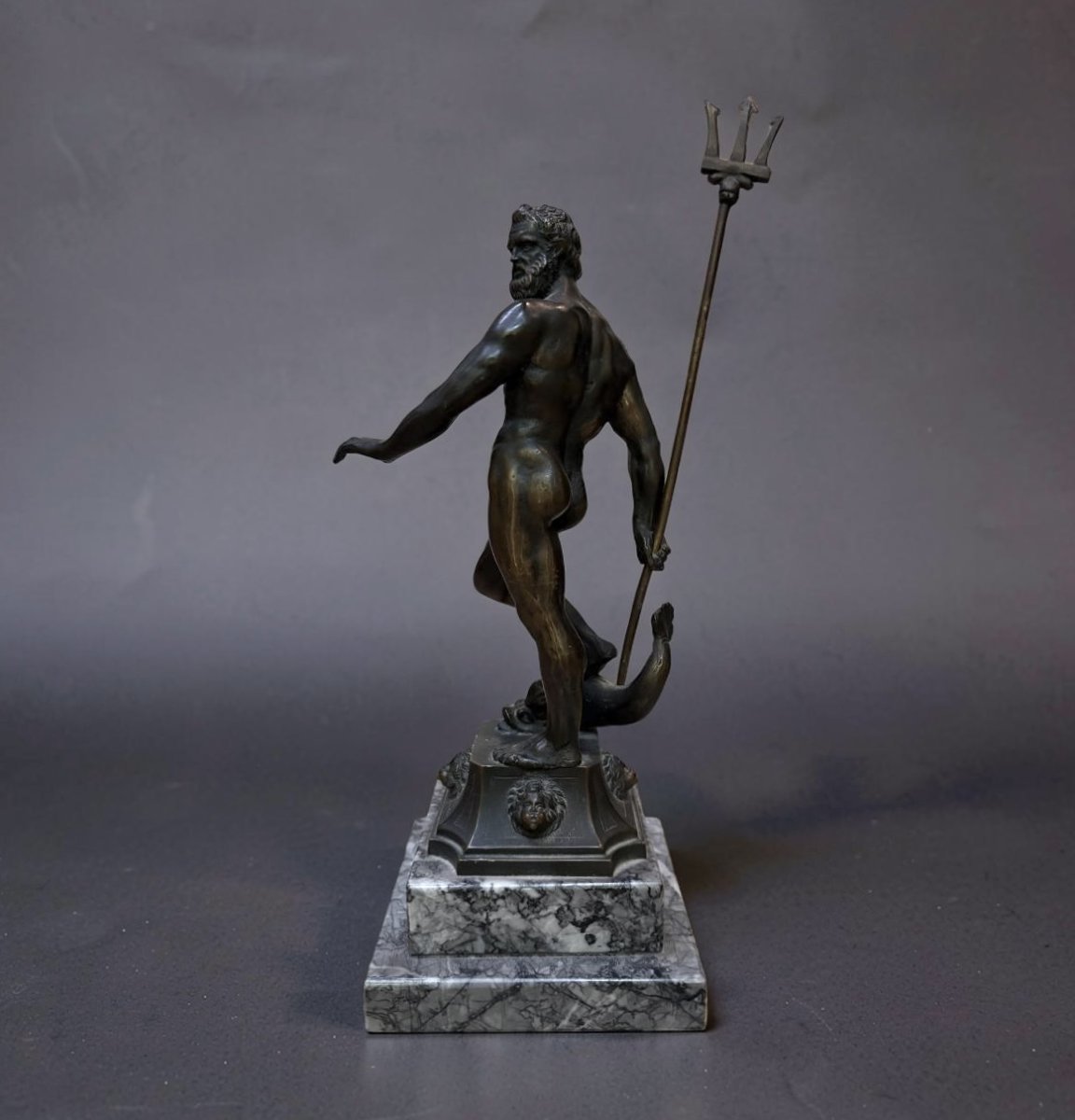 Statue en Bronze de Neptune d'aprés Jean de Boulogne Fonderie venturi-photo-4
