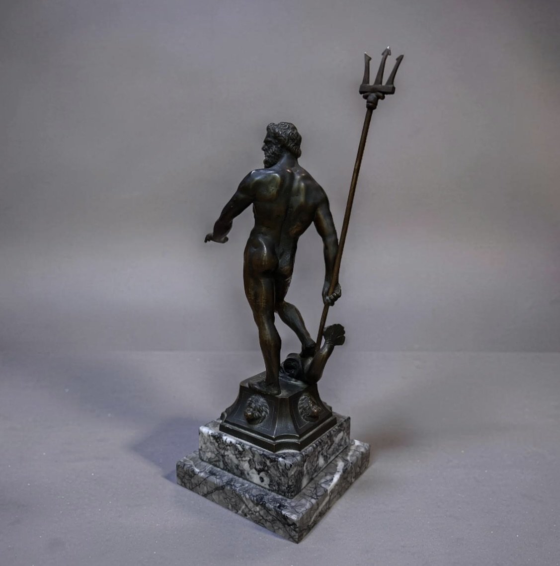 Statue en Bronze de Neptune d'aprés Jean de Boulogne Fonderie venturi-photo-4