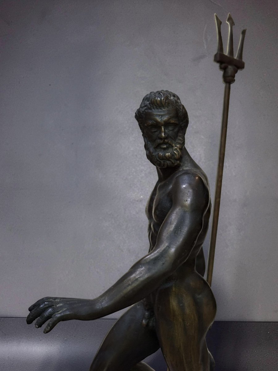 Statue en Bronze de Neptune d'aprés Jean de Boulogne Fonderie venturi-photo-7